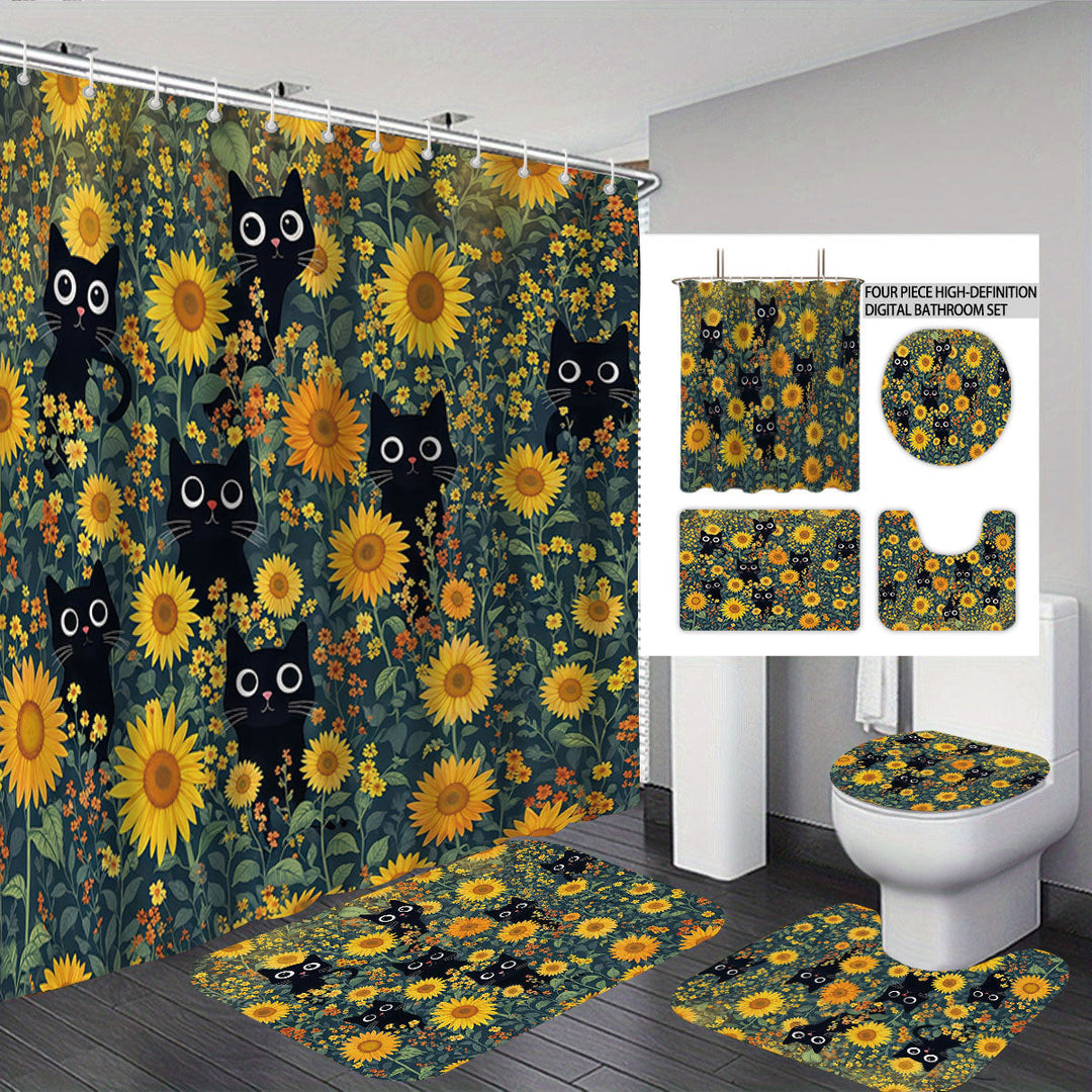 Digital Floral Theme Bathroom Décor Set Kalsten