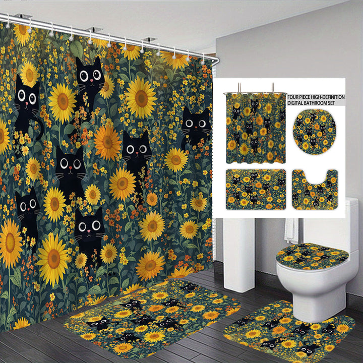 Digital Floral Theme Bathroom Décor Set Kalsten