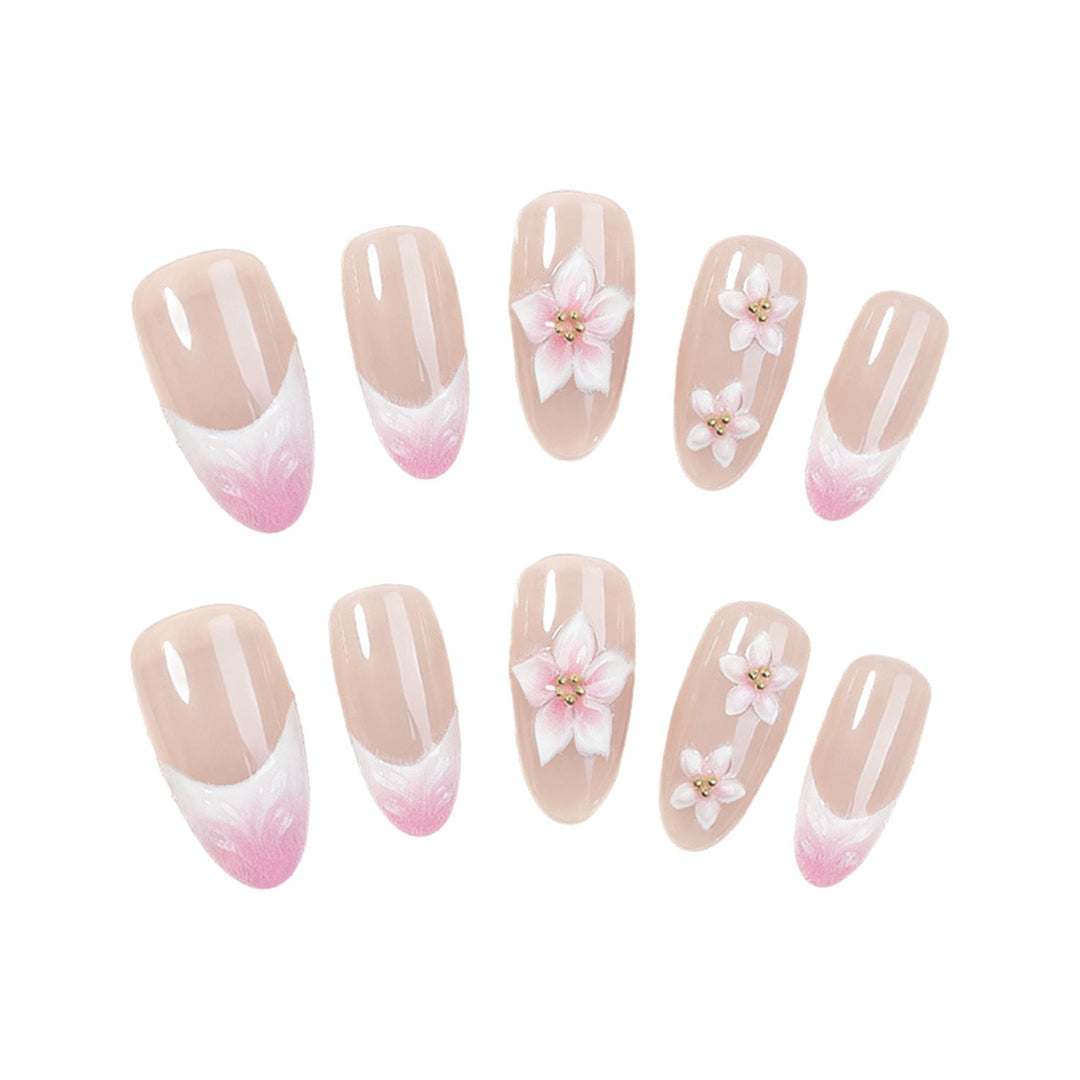 Decorative Floral Design Press-On Nails Kalsten