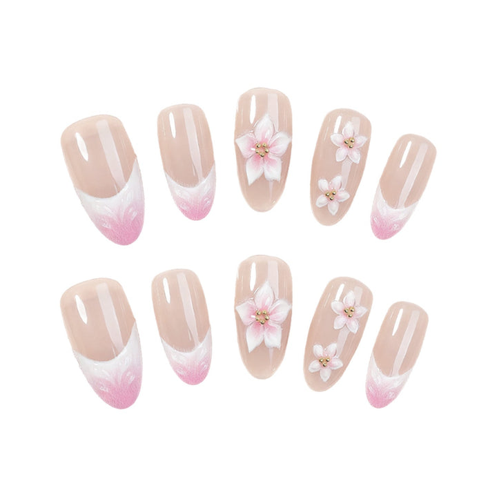 Decorative Floral Design Press-On Nails Kalsten