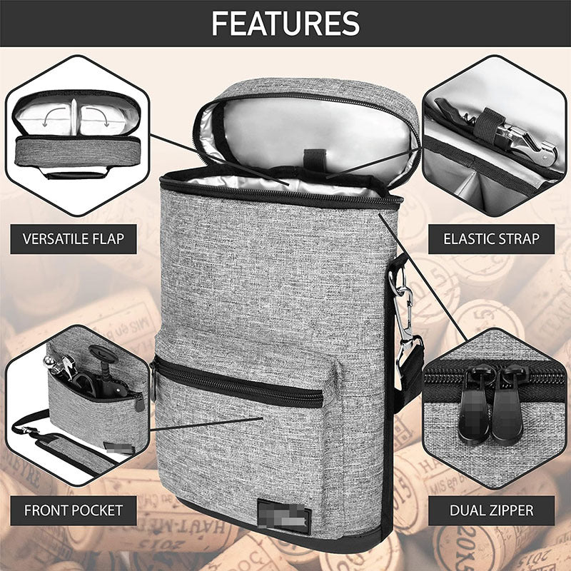 Ladies Insulated Bottle Bag with Extra Storage Kalsten