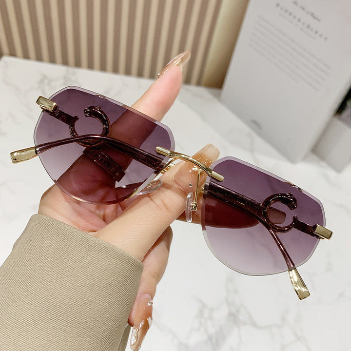 Women's trendy chic sunglasses in modern design with delicate metal frame Kalsten