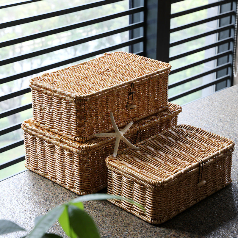 Handcrafted Natural Wicker Storage Chest Kalsten