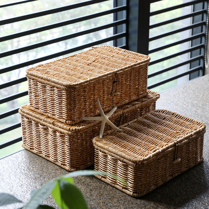 Handcrafted Natural Wicker Storage Chest Kalsten