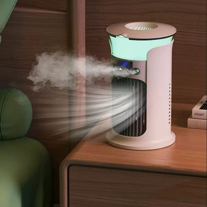 Unisex one size compact USB humidifying air circulation tower fan with LED display Kalsten