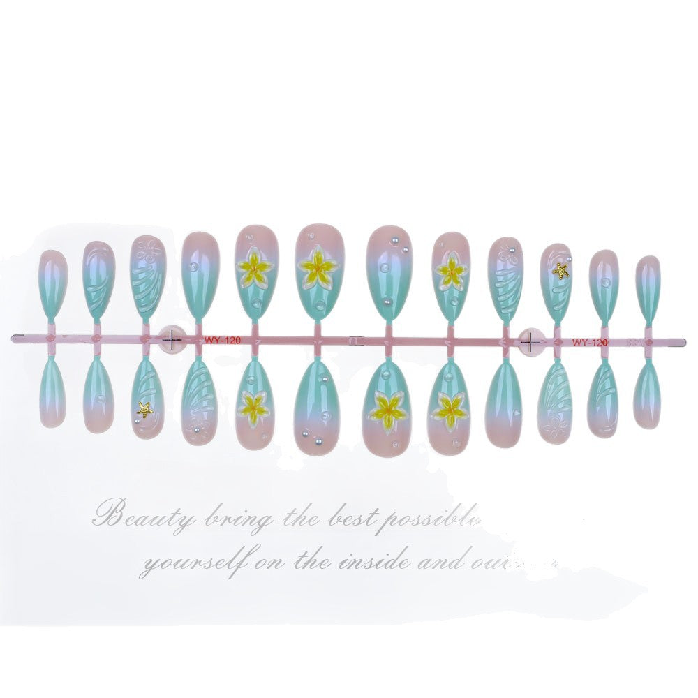 Floral-Accent Press-On Nail Art Kit Kalsten