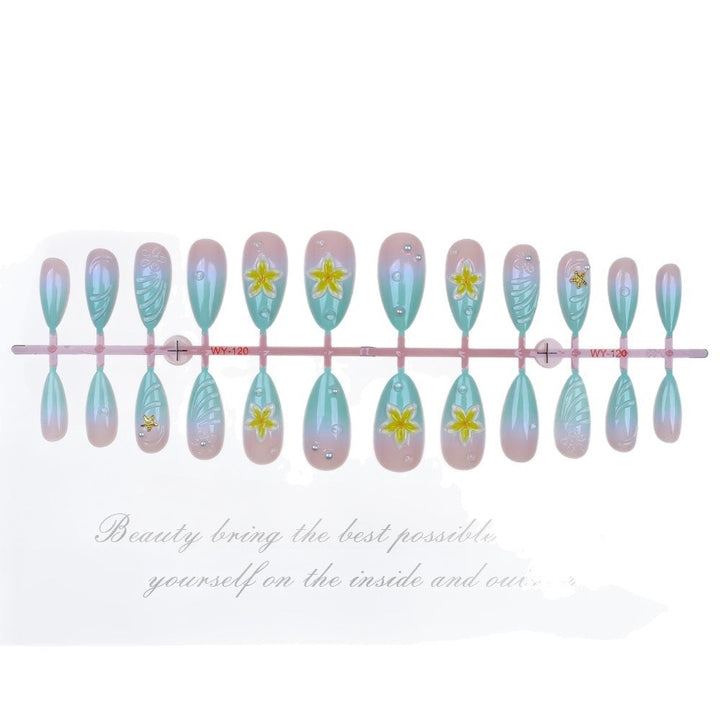 Floral-Accent Press-On Nail Art Kit Kalsten