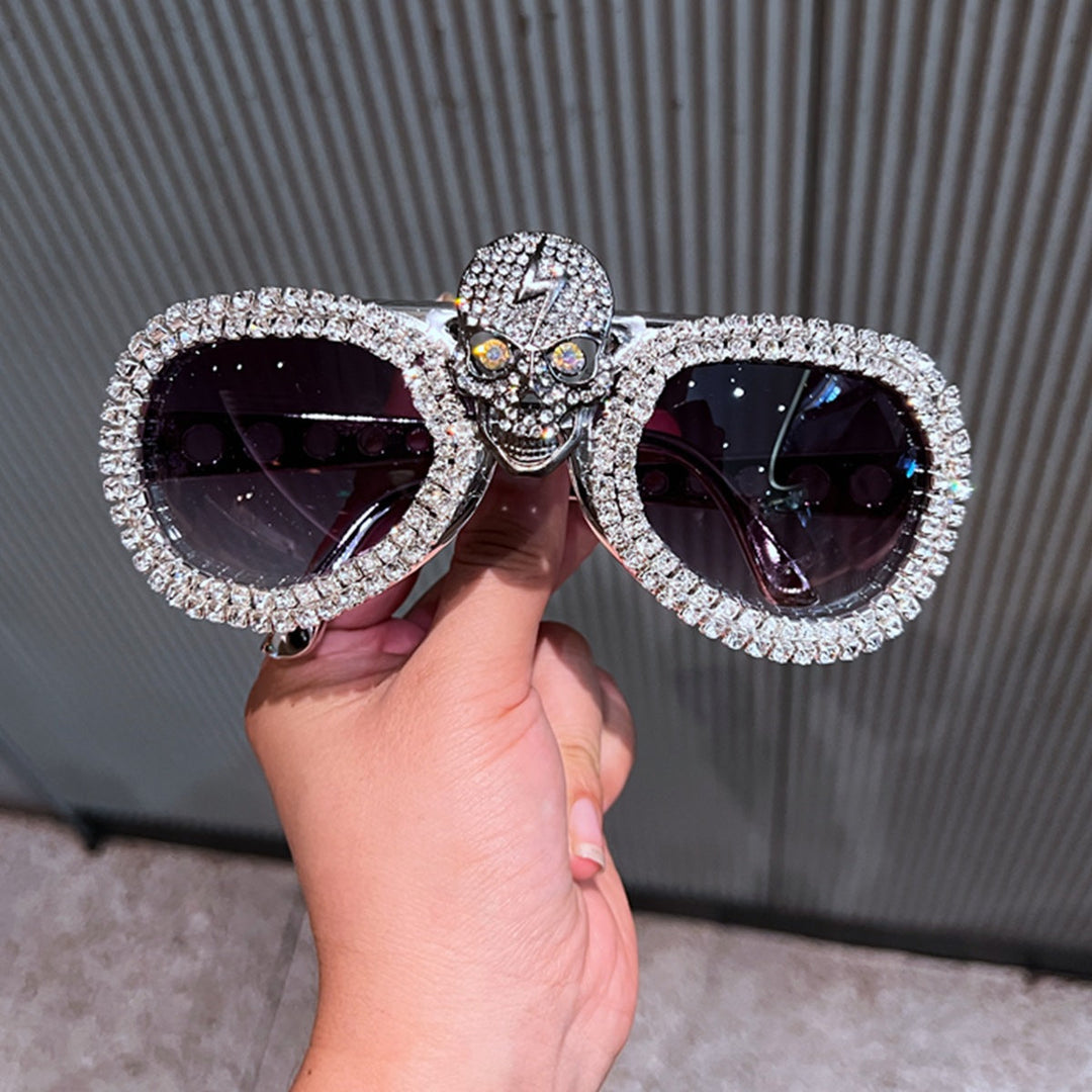 Women's statement sunglasses with eye-catching skull design and sparkling crystal detailing Kalsten