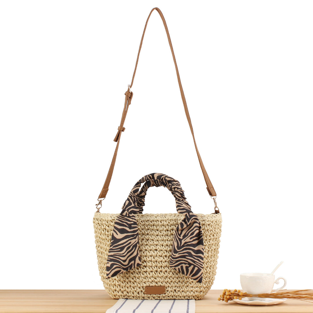 Braided shoulder bag with fashionable scarf detail Kalsten