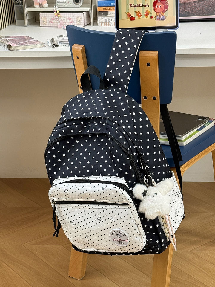 Cute Star-Patterned Casual School Backpack