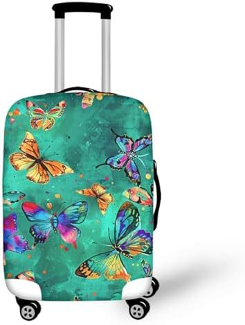 Unisex nano elastic suitcase cover with horse and sunflower motif, stretchable stretch protection for hard shell trolley with zipper Kalsten