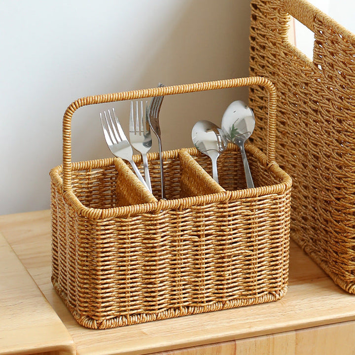 Unisex Handwoven Storage Basket with Dividers Kalsten