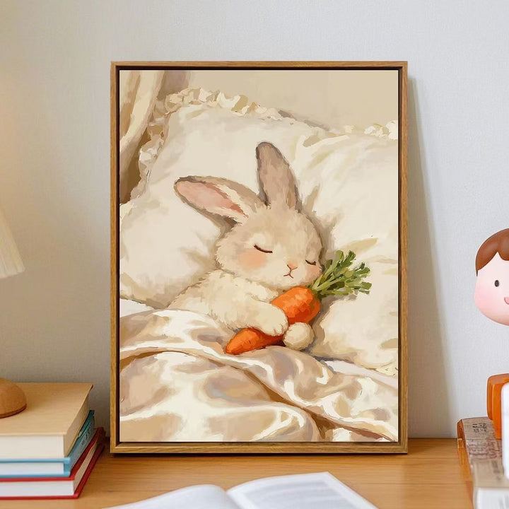 Cozy Cartoon Bunny Wall Art Kalsten