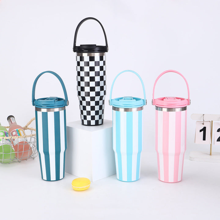Ladies thermos cup with practical carrying handle from Kalsten