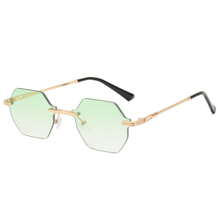 Women's hexagonal designer sunglasses with high-quality metal frame Kalsten