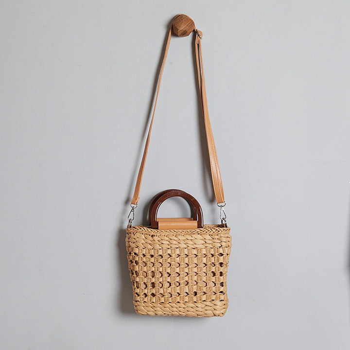 Handbag with Removable Shoulder Strap and Faux Leather Elements Kalsten