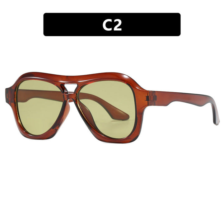 Ladies fashionable sunglasses in innovative design with wide frame Kalsten
