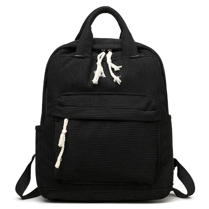 Compact Textured Fabric School Backpack Kalsten