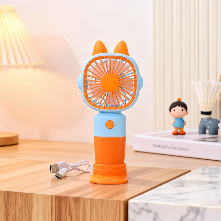 Ladies portable hand fan in cute lion design Kalsten