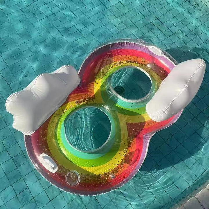 Women's Inflatable Comfort Pool Lounger with View Window Kalsten