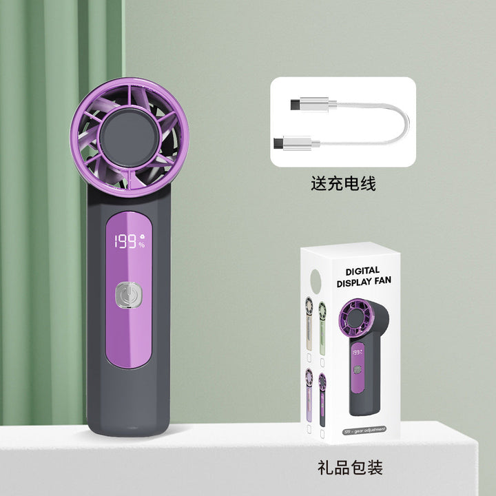 Unisex Portable Handheld Digital Display Fan Kalsten