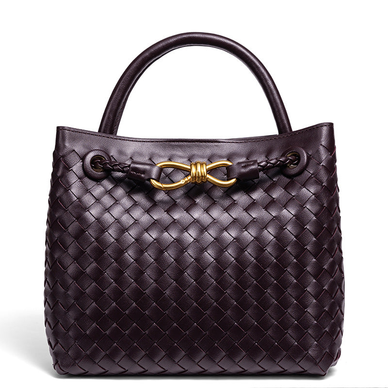 Woven Leather Tote Bag Acalora