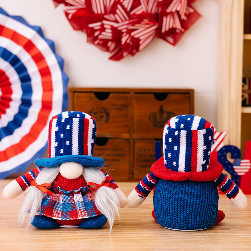 Unisex nan Scandinavian gnome doll decor with knitted cylinder hat and long artificial beard Kalsten