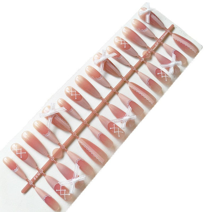 Artificial nail tips with romantic lace decorations Kalsten