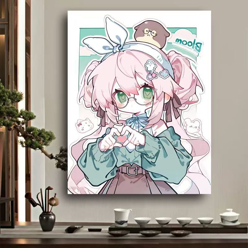 Whimsical Anime Character Canvas Art Kalsten