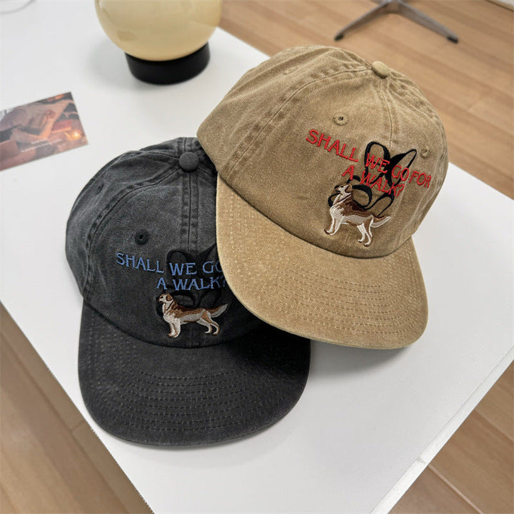 Unisex Funny Embroidered Dog-Themed Cap Kalsten
