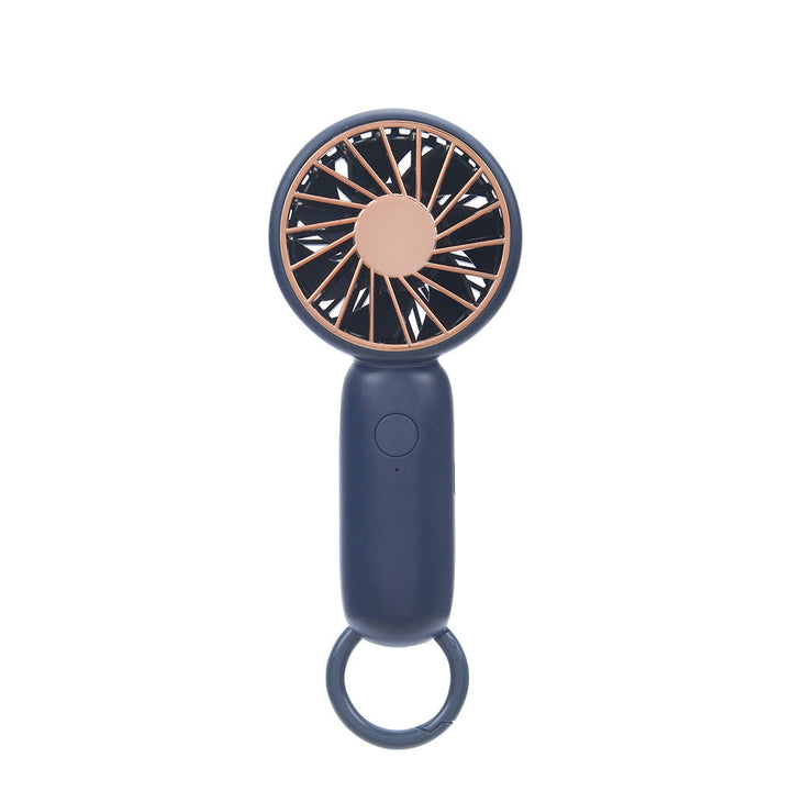 Cooling compact rechargeable handheld fan with carabiner loop and whisper-silent motor Kalsten