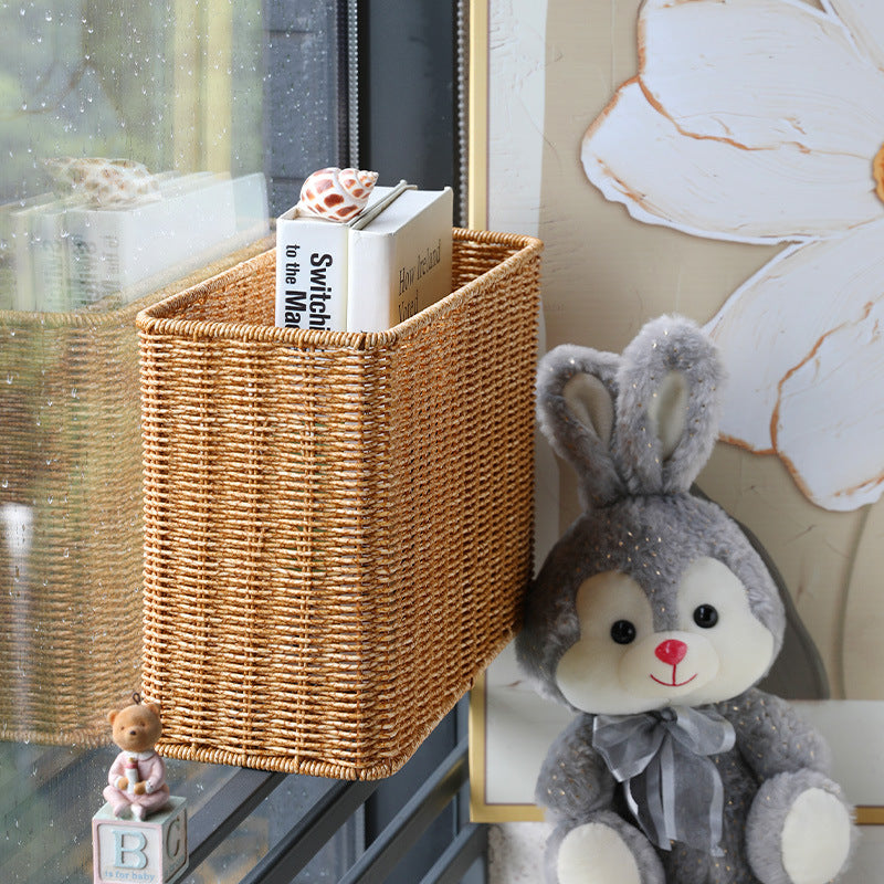 Rectangular Woven Storage Basket with Cut-Out Handles Kalsten