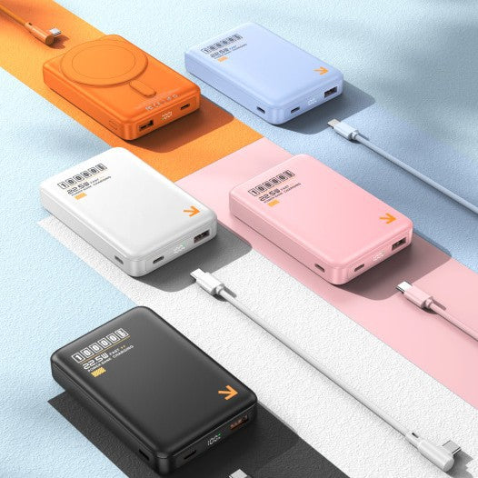 Portable power bank with inductive fast charging function and LED display Kalsten