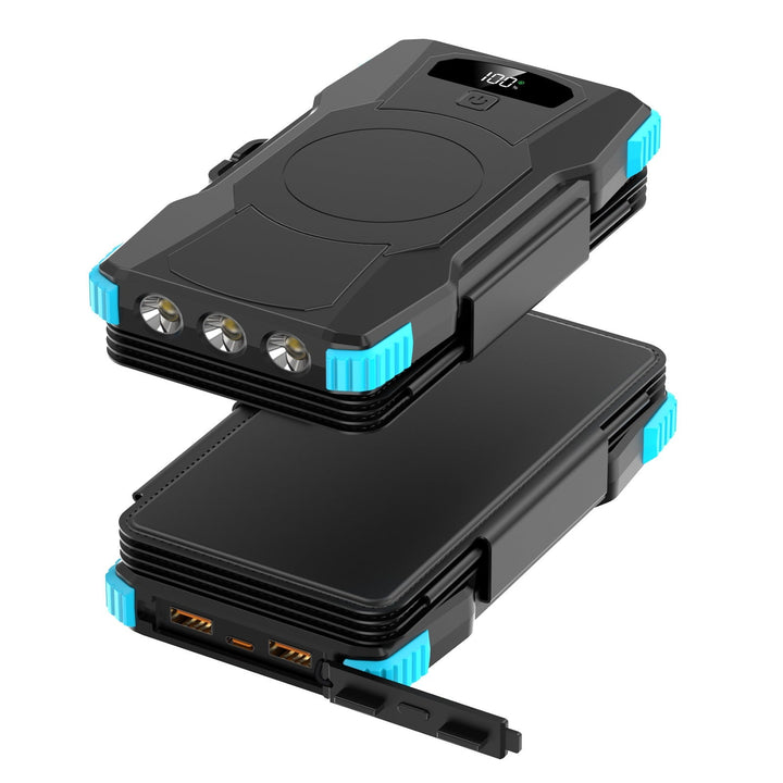 Power bank with solar charging and LED lights Kalsten