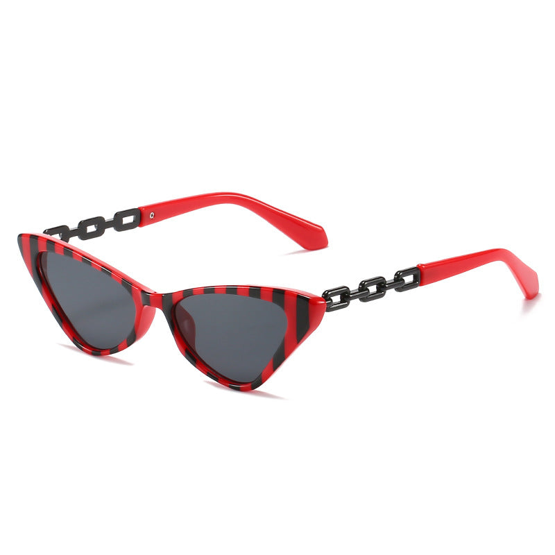 Women Cat-Eye Sunglasses with Stylish Chain Accents Kalsten