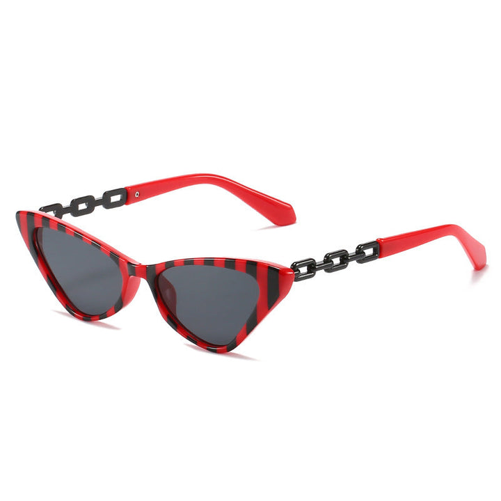 Women Cat-Eye Sunglasses with Stylish Chain Accents Kalsten