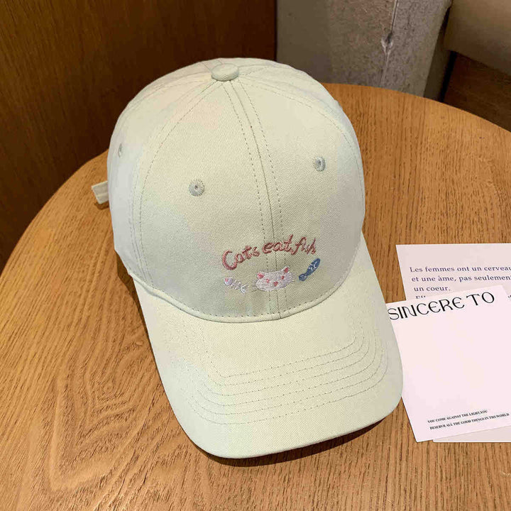 Women's Embroidered Cat-Themed Baseball Cap Kalsten