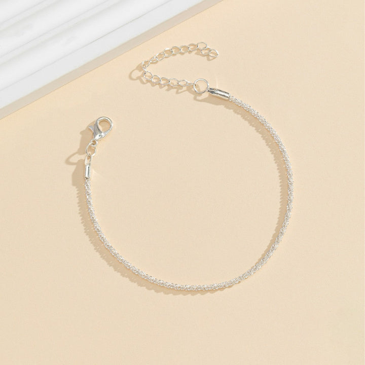 Sleek Adjustable Crystal Ankle Bracelet Kalsten