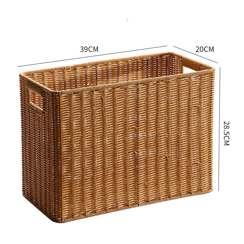 Rectangular Woven Storage Bin with Handles Kalsten