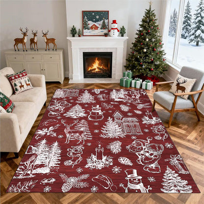 Christmas-Themed Decorative Area Rug Acalora