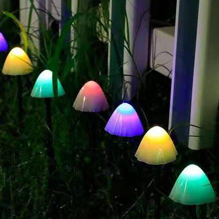 Contemporary Creative Plastic Solar LED Mushroom Lights String Lights For Outdoor Patio | Kalsten
