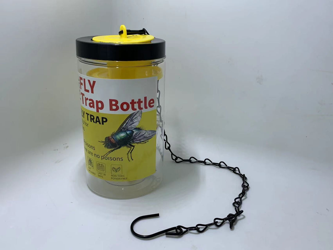Reusable Hanging fly trap bottle with non-toxic bait dispenser Kalsten