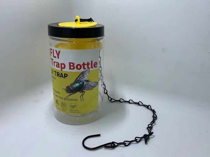 Reusable Hanging fly trap bottle with non-toxic bait dispenser Kalsten