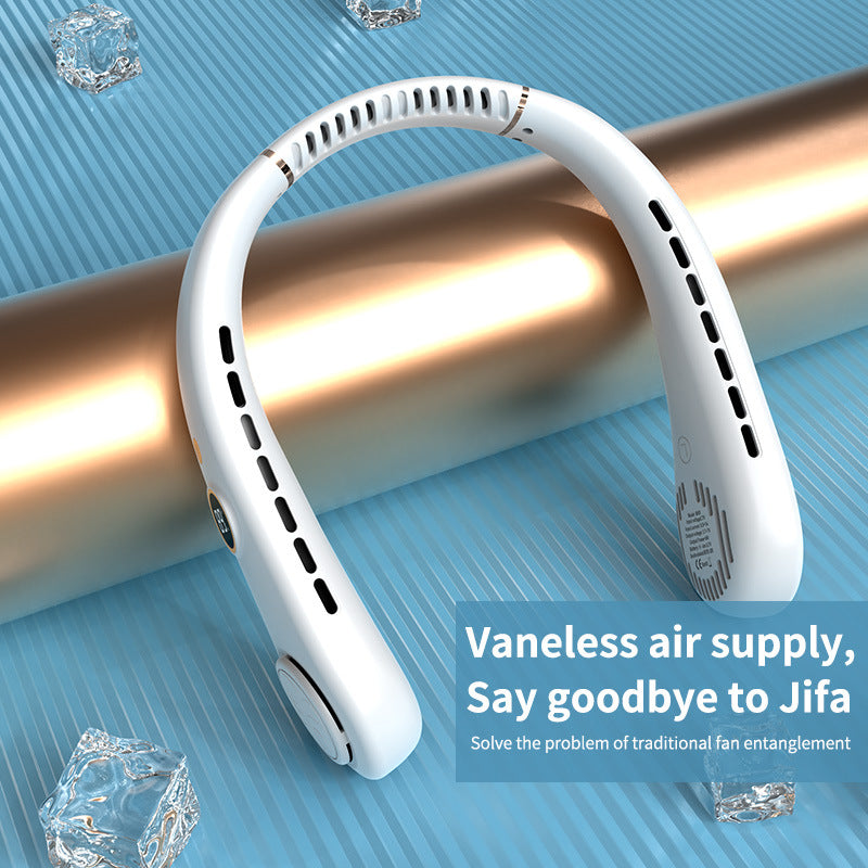 Women's Portable Neck Fan with Temperature Display Kalsten