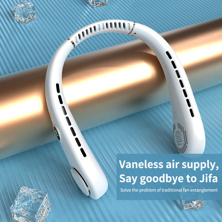 Women's Portable Neck Fan with Temperature Display Kalsten