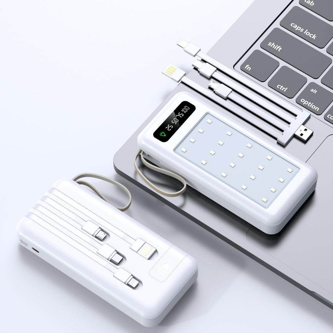 Portable power bank with multifunctional USB-C charging cable Kalsten