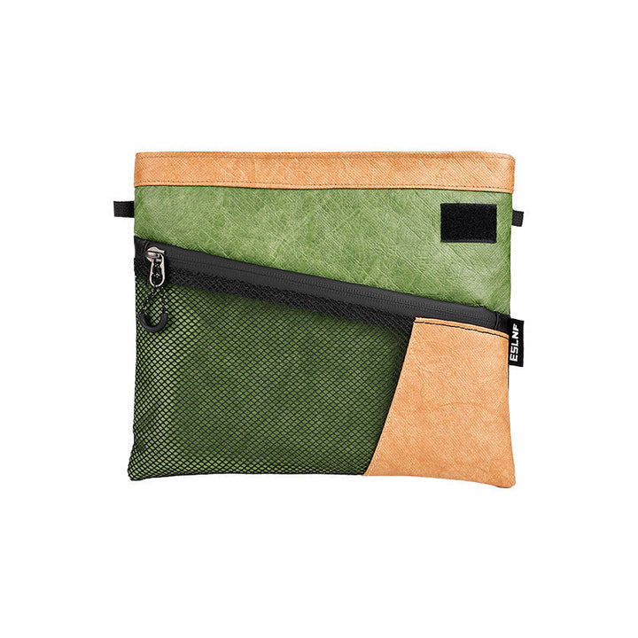 compact water-resistant travel crossbody pouch with mesh organizer and adjustable cord strap Kalsten