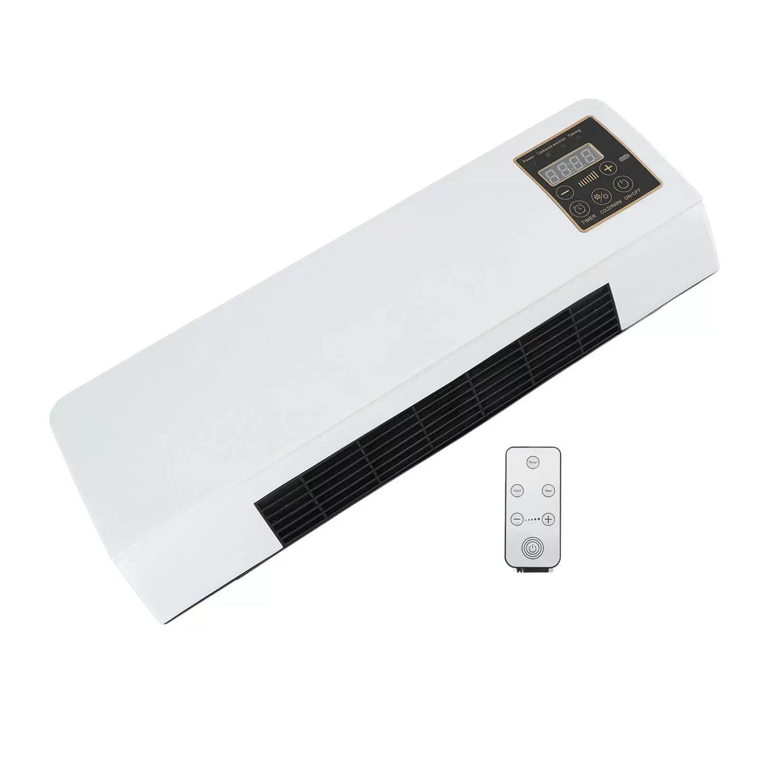 Unisex One Size Plug-in Flat Wall Heater Fan with Digital Thermostat and Remote Control Kalsten