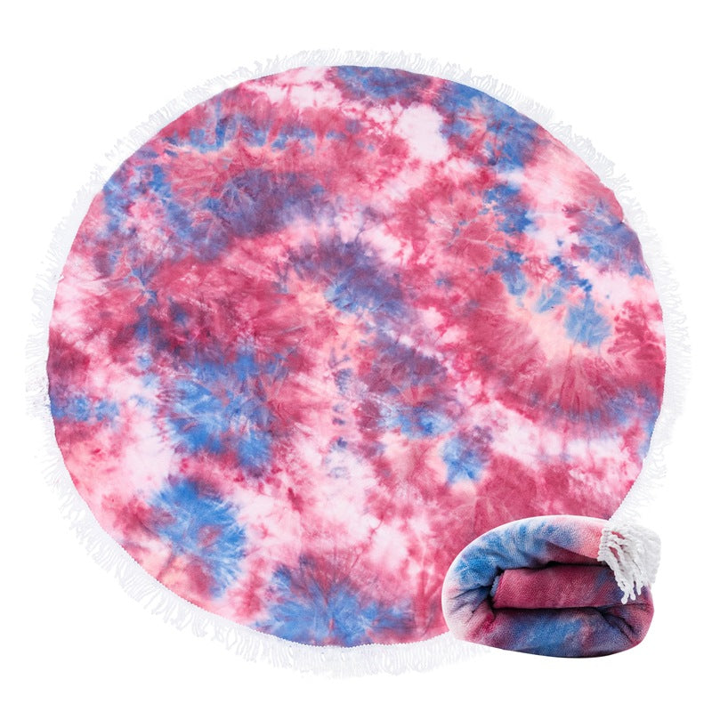 Ladies round beach blanket with fringes Kalsten