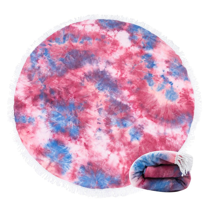 Ladies round beach blanket with fringes Kalsten